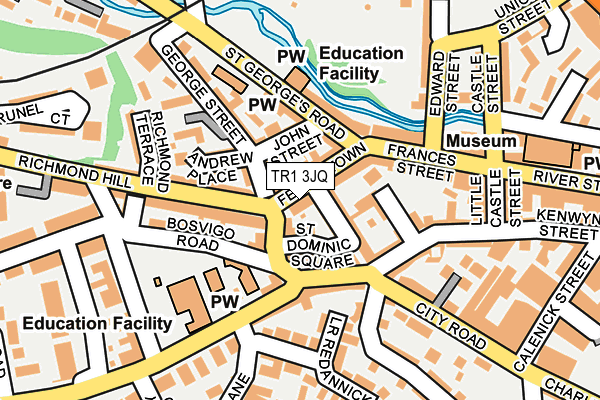 TR1 3JQ map - OS OpenMap – Local (Ordnance Survey)