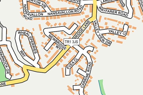 TR1 3JS map - OS OpenMap – Local (Ordnance Survey)