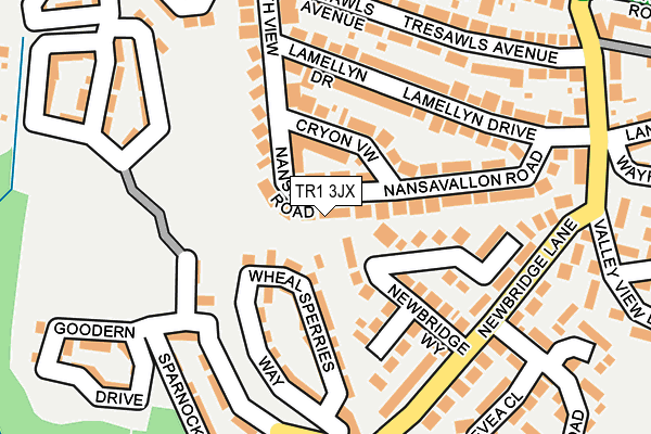 TR1 3JX map - OS OpenMap – Local (Ordnance Survey)