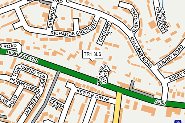 TR1 3LS map - OS OpenMap – Local (Ordnance Survey)