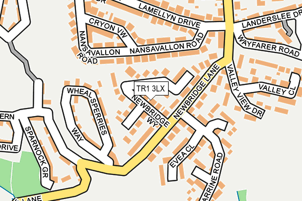 TR1 3LX map - OS OpenMap – Local (Ordnance Survey)