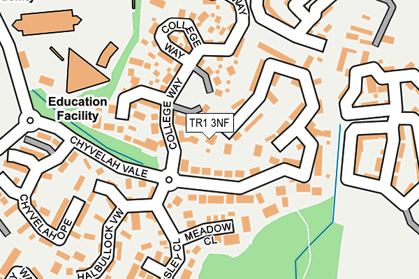 TR1 3NF map - OS OpenMap – Local (Ordnance Survey)