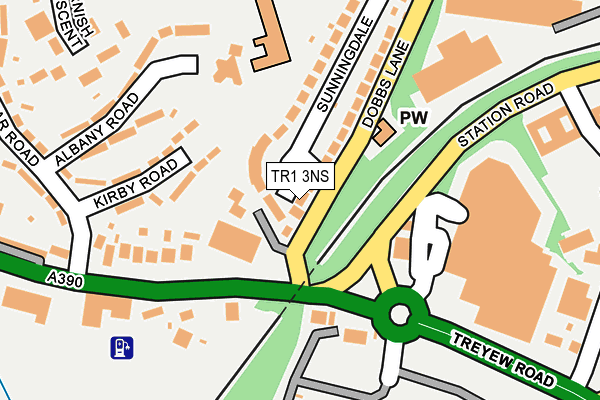 TR1 3NS map - OS OpenMap – Local (Ordnance Survey)