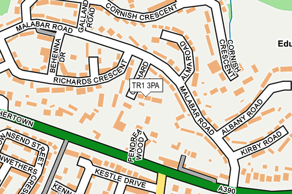 TR1 3PA map - OS OpenMap – Local (Ordnance Survey)