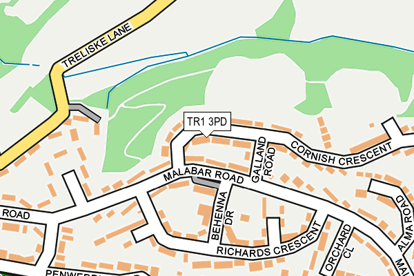 TR1 3PD map - OS OpenMap – Local (Ordnance Survey)