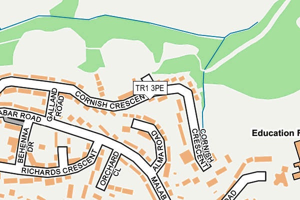 TR1 3PE map - OS OpenMap – Local (Ordnance Survey)