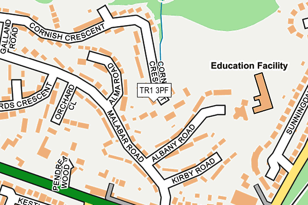 TR1 3PF map - OS OpenMap – Local (Ordnance Survey)