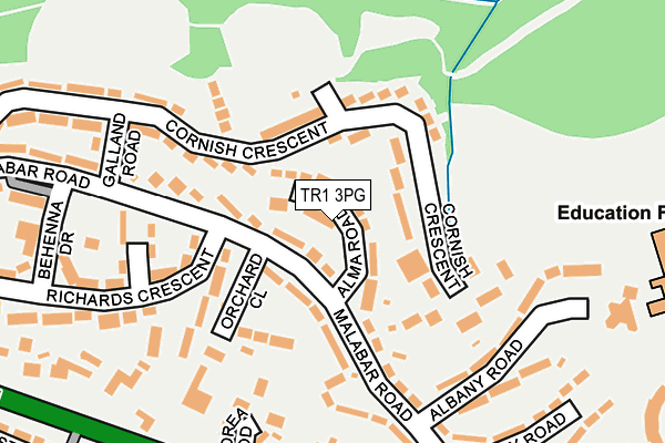 TR1 3PG map - OS OpenMap – Local (Ordnance Survey)