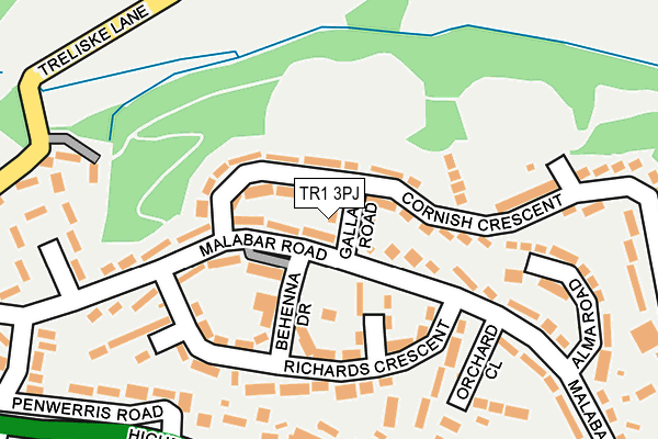 TR1 3PJ map - OS OpenMap – Local (Ordnance Survey)