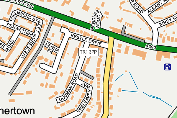 TR1 3PP map - OS OpenMap – Local (Ordnance Survey)