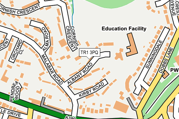 TR1 3PQ map - OS OpenMap – Local (Ordnance Survey)