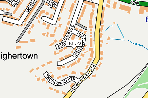 TR1 3PS map - OS OpenMap – Local (Ordnance Survey)