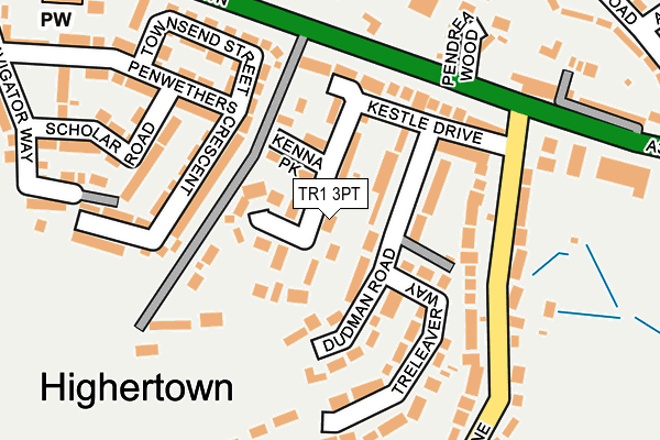 TR1 3PT map - OS OpenMap – Local (Ordnance Survey)