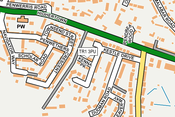 TR1 3PU map - OS OpenMap – Local (Ordnance Survey)
