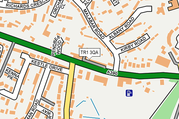 TR1 3QA map - OS OpenMap – Local (Ordnance Survey)