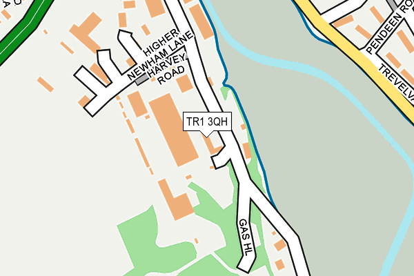 TR1 3QH map - OS OpenMap – Local (Ordnance Survey)