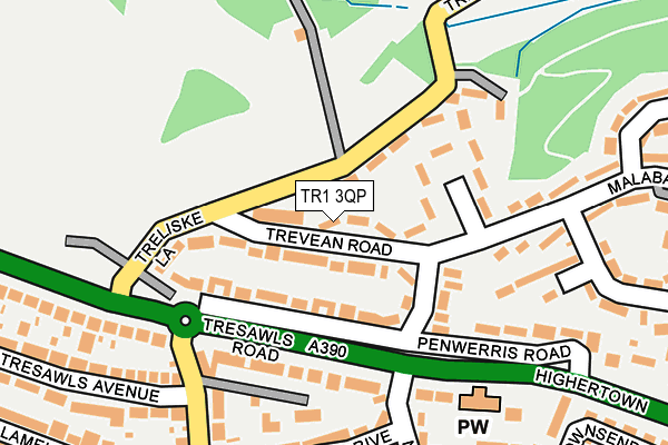 TR1 3QP map - OS OpenMap – Local (Ordnance Survey)