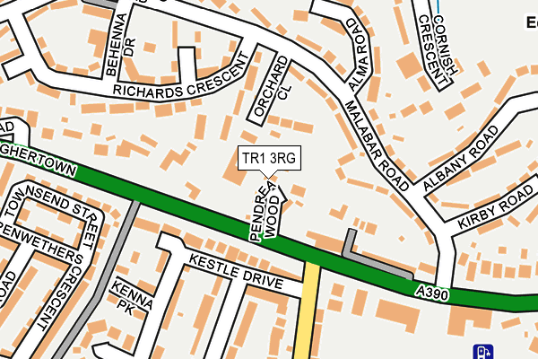 TR1 3RG map - OS OpenMap – Local (Ordnance Survey)