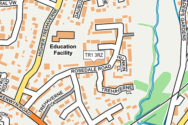 TR1 3RZ map - OS OpenMap – Local (Ordnance Survey)