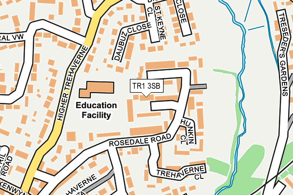 TR1 3SB map - OS OpenMap – Local (Ordnance Survey)