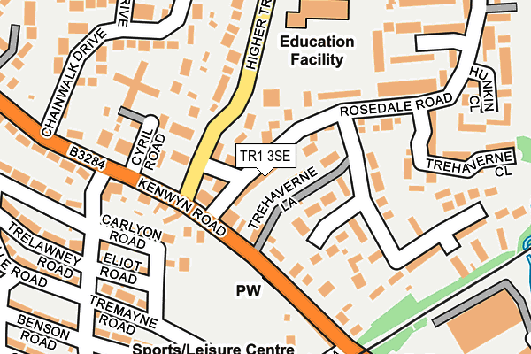 TR1 3SE map - OS OpenMap – Local (Ordnance Survey)