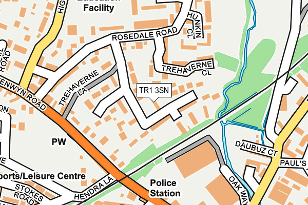 TR1 3SN map - OS OpenMap – Local (Ordnance Survey)