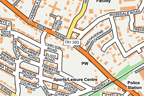 TR1 3SQ map - OS OpenMap – Local (Ordnance Survey)