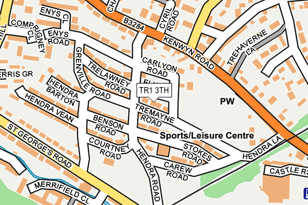 TR1 3TH map - OS OpenMap – Local (Ordnance Survey)