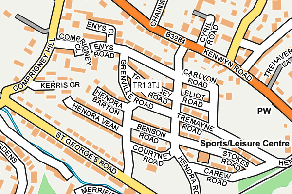 TR1 3TJ map - OS OpenMap – Local (Ordnance Survey)