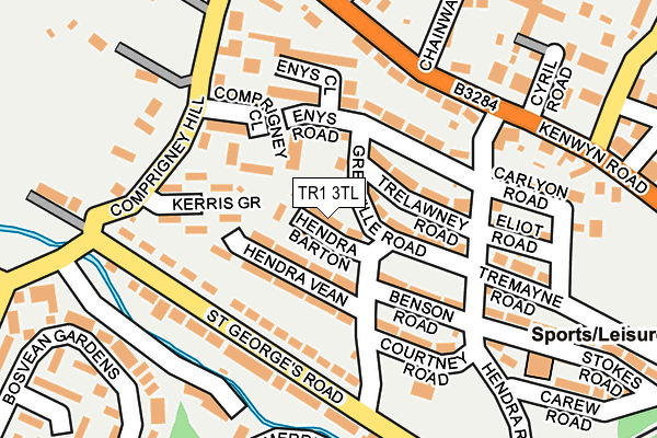 TR1 3TL map - OS OpenMap – Local (Ordnance Survey)