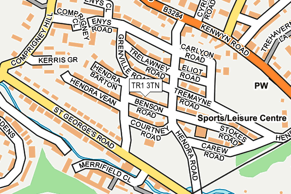 TR1 3TN map - OS OpenMap – Local (Ordnance Survey)