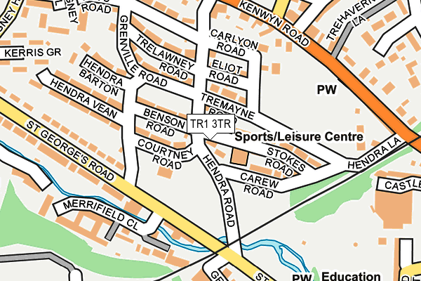 TR1 3TR map - OS OpenMap – Local (Ordnance Survey)