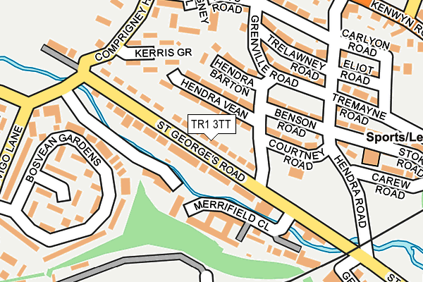 TR1 3TT map - OS OpenMap – Local (Ordnance Survey)
