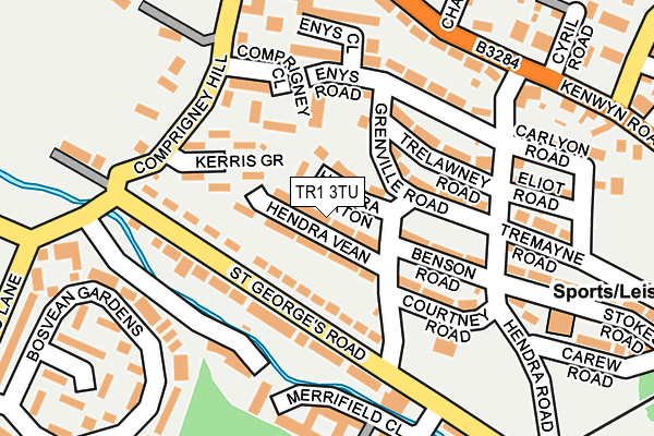 TR1 3TU map - OS OpenMap – Local (Ordnance Survey)