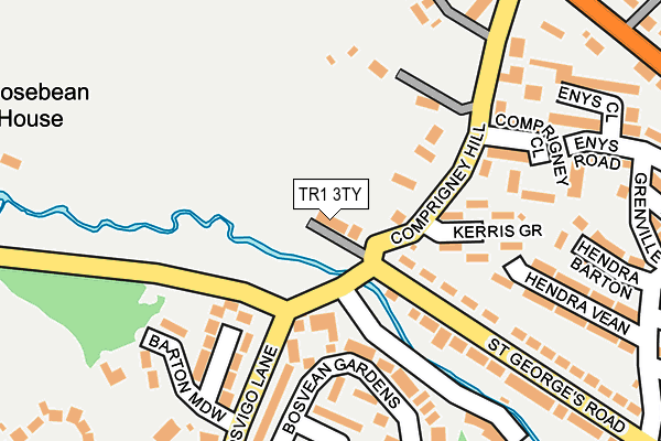 TR1 3TY map - OS OpenMap – Local (Ordnance Survey)