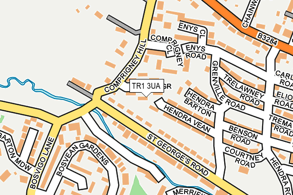 TR1 3UA map - OS OpenMap – Local (Ordnance Survey)