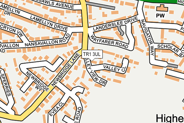 TR1 3UL map - OS OpenMap – Local (Ordnance Survey)