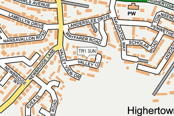 TR1 3UN map - OS OpenMap – Local (Ordnance Survey)
