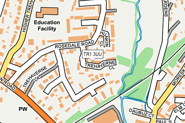 TR1 3UU map - OS OpenMap – Local (Ordnance Survey)
