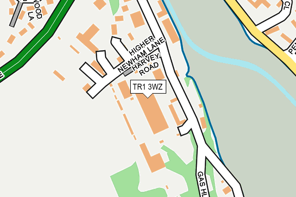TR1 3WZ map - OS OpenMap – Local (Ordnance Survey)