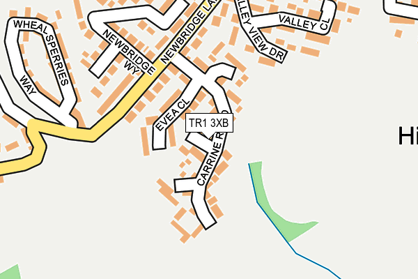 TR1 3XB map - OS OpenMap – Local (Ordnance Survey)
