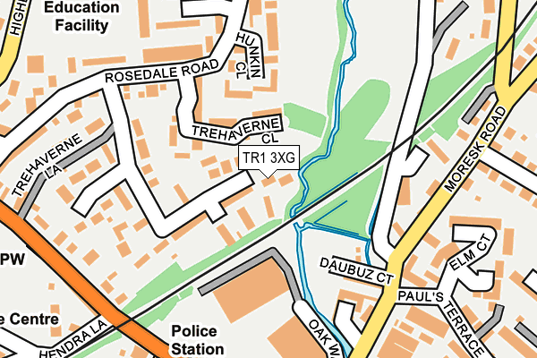 TR1 3XG map - OS OpenMap – Local (Ordnance Survey)