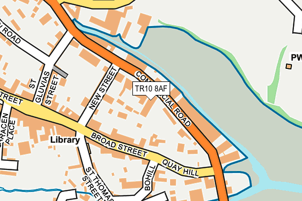 TR10 8AF map - OS OpenMap – Local (Ordnance Survey)