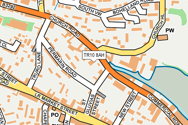 TR10 8AH map - OS OpenMap – Local (Ordnance Survey)
