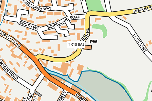 TR10 8AJ map - OS OpenMap – Local (Ordnance Survey)