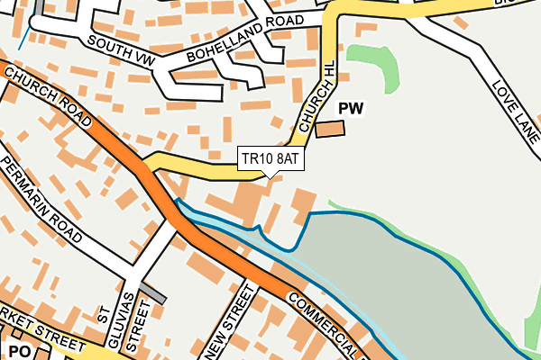 TR10 8AT map - OS OpenMap – Local (Ordnance Survey)
