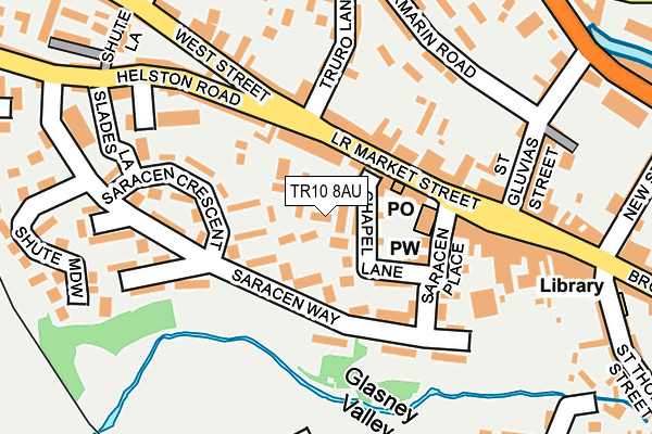 TR10 8AU map - OS OpenMap – Local (Ordnance Survey)