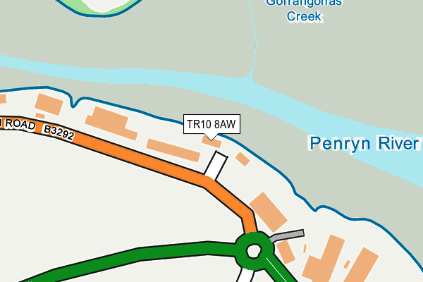 TR10 8AW map - OS OpenMap – Local (Ordnance Survey)