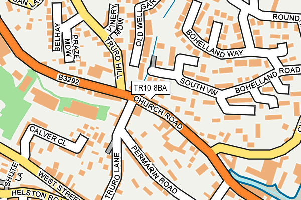 TR10 8BA map - OS OpenMap – Local (Ordnance Survey)