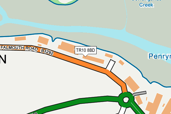 TR10 8BD map - OS OpenMap – Local (Ordnance Survey)